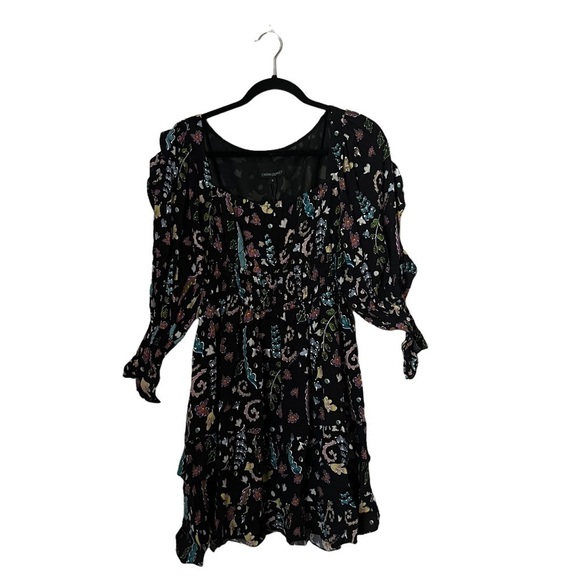 CYNTHIA ROWLEY
HOLLY SMOCKED WAIST RUFFLE DRESS
- BLACK FLORAL, New With Tags - Picture 2 of 7